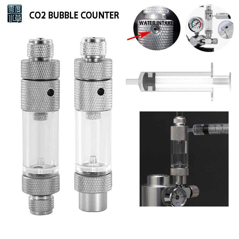 Planted Aquarium Accessories - Aquarium CO2-Blasenmesser, Wassereinspritzversion, CO2-Regler, Generator-Reaktionssystem, Aquarium