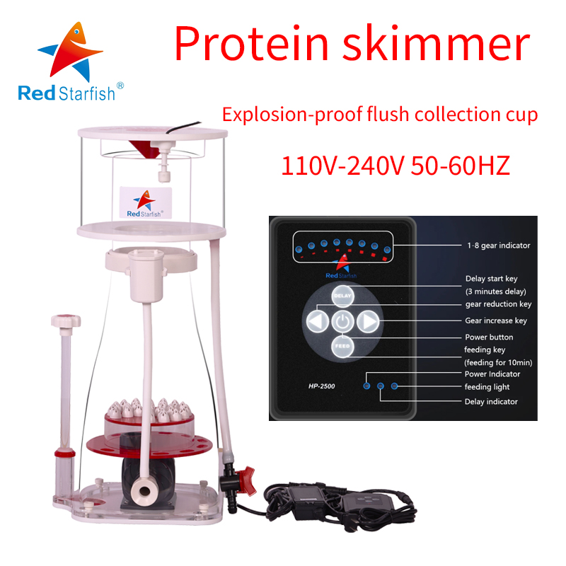 Planted Aquarium Accessories - 110–240 V roter Seestern-Aquarium, interne Protein-Skimmer-Sumpfpumpe,
