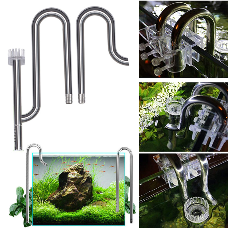 Aquarium Lily Pipe - Neue Fisch Tank Lily Rohr Edelstahl