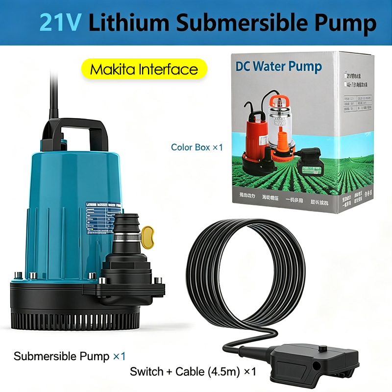 Aquarium Plant Diseases - 21V Lithium-Tauchpumpe, selbstansaugende multifunktionale Aquarienpumpe für